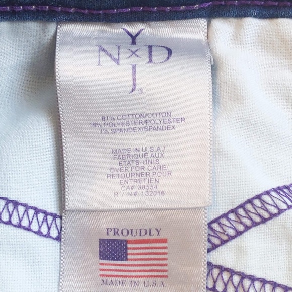 NYDJ Medium Blue Wash Straight Leg High Rise Jeans Lift Tuck - 6 Tall - Picture 10 of 11